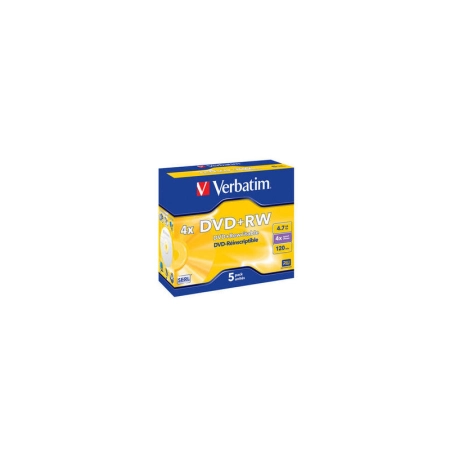 DVD+RW  VERBATIM 4GB 4x JC 5Pack 43229-28