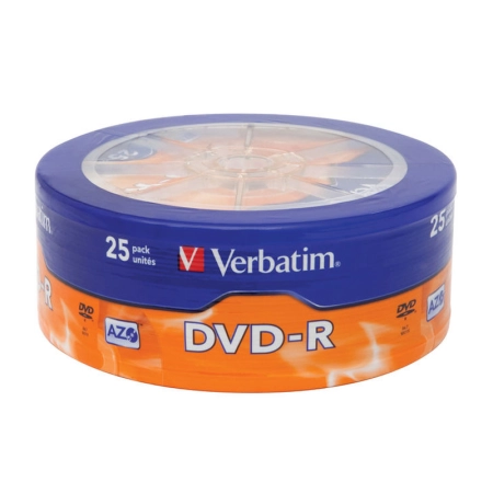 DVD-R VERBATIM 4,7GB DVD-R 16x WRAP. 25p 43808