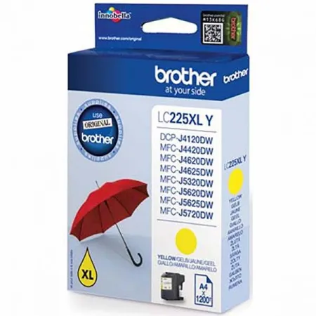 Brother Tusz LC225XLY Yellow 1,5K