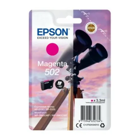 Epson Tusz 502 Stylus T02V34 Magenta 3.3ml