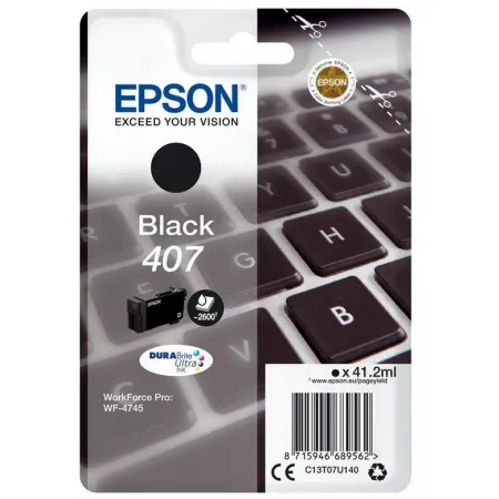 Epson Tusz WF-4745 C13T07U140 Bk 407XL 2600 stron  41,2 ml