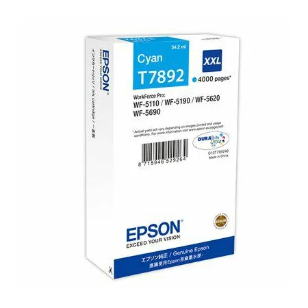 Epson Tusz WF5110 T7892XXL Cyan 34,2ml