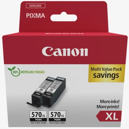 Tusz Czarny Oryginał Canon PGI-570BK XL 0318C010 do MG5750 MG5751 MG5752 22ml