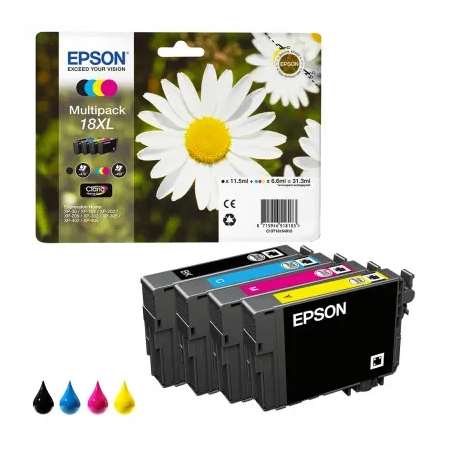 Epson Tusz 18XL T18164 CMYK 3x6,6/11,5ml CMYK 6,6ml T181640