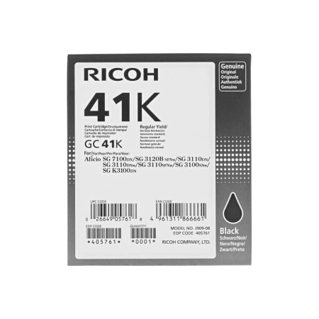 Ricoh Gel cart GC-41K HC 405761 Black