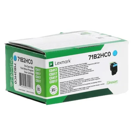 Toner Niebieski Oryginał Lexmark 71B2HC0 do CS417dn CS517de CX417de 3.5K