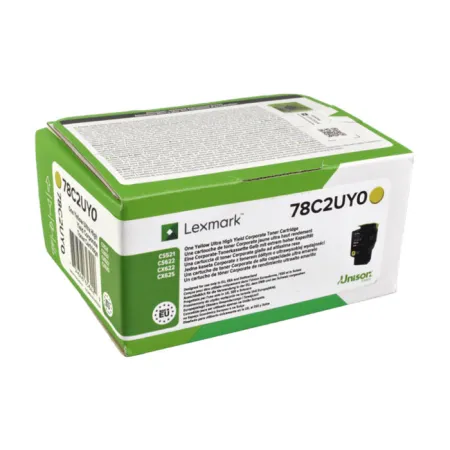 Toner Żółty Oryginał Lexmark 78C2UY0 do CS521dn CS622de CX622ade 7K