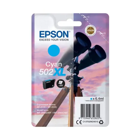 Tusz Niebieski Oryginał Epson C13T02W24010 502XL do XP5100 XP5105 XP5115 6.4ml
