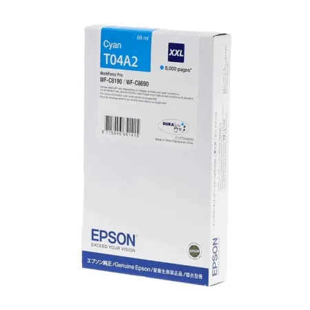 Tusz Niebieski Oryginał Epson C13T04A240 do WF-C8190D3TWC WF-C8190DTN WF-C8190DTWC 69ml