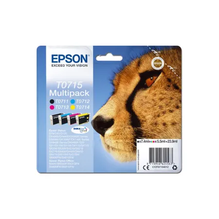 Tusz Zestaw CMYK Oryginał Epson T0715 C13T07154012 do D78 D92 D120 23.9ml