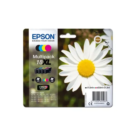 Tusz Zestaw CMYK Oryginał Epson T1816 C13T18164012 18XL do XP-33 XP-102 XP-202 31.3ml