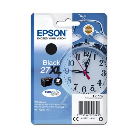 Tusz Czarny Oryginał Epson T2711 C13T27114012 27XL do WF3620 WF7110DTW WF7210DTW 17.7ml