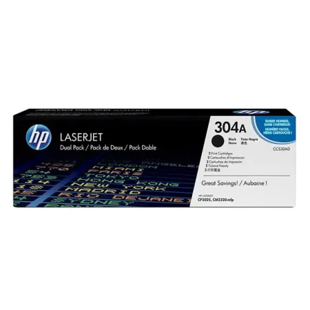 Toner Czarny Oryginał HP CC530AD 304A Dwupak do CM2320 CP2025 7K