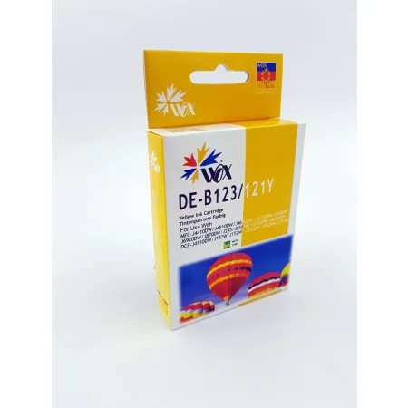 Tusz Żółty Zamiennik Brother LC-123Y LC-121Y do DCP-J132W DCP-J152W DCP-J552DW 15ml Wox
