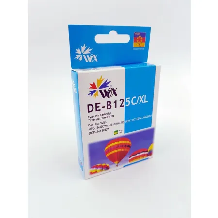Tusz Niebieski Zamiennik Brother LC-125C LC125XLC do DCP-J4110DW MFC-J4410DW MFC-J4510DW 15ml Wox
