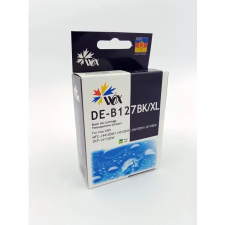 Tusz Czarny Zamiennik Brother LC-127BK LC127XLBk do DCP-J4110DW DCP-J4110W MFC-J4310DW 29ml Wox